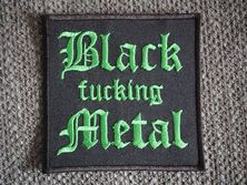 BLACK FUCKlNG METAL Patch (green) | Depressive Illusions Records